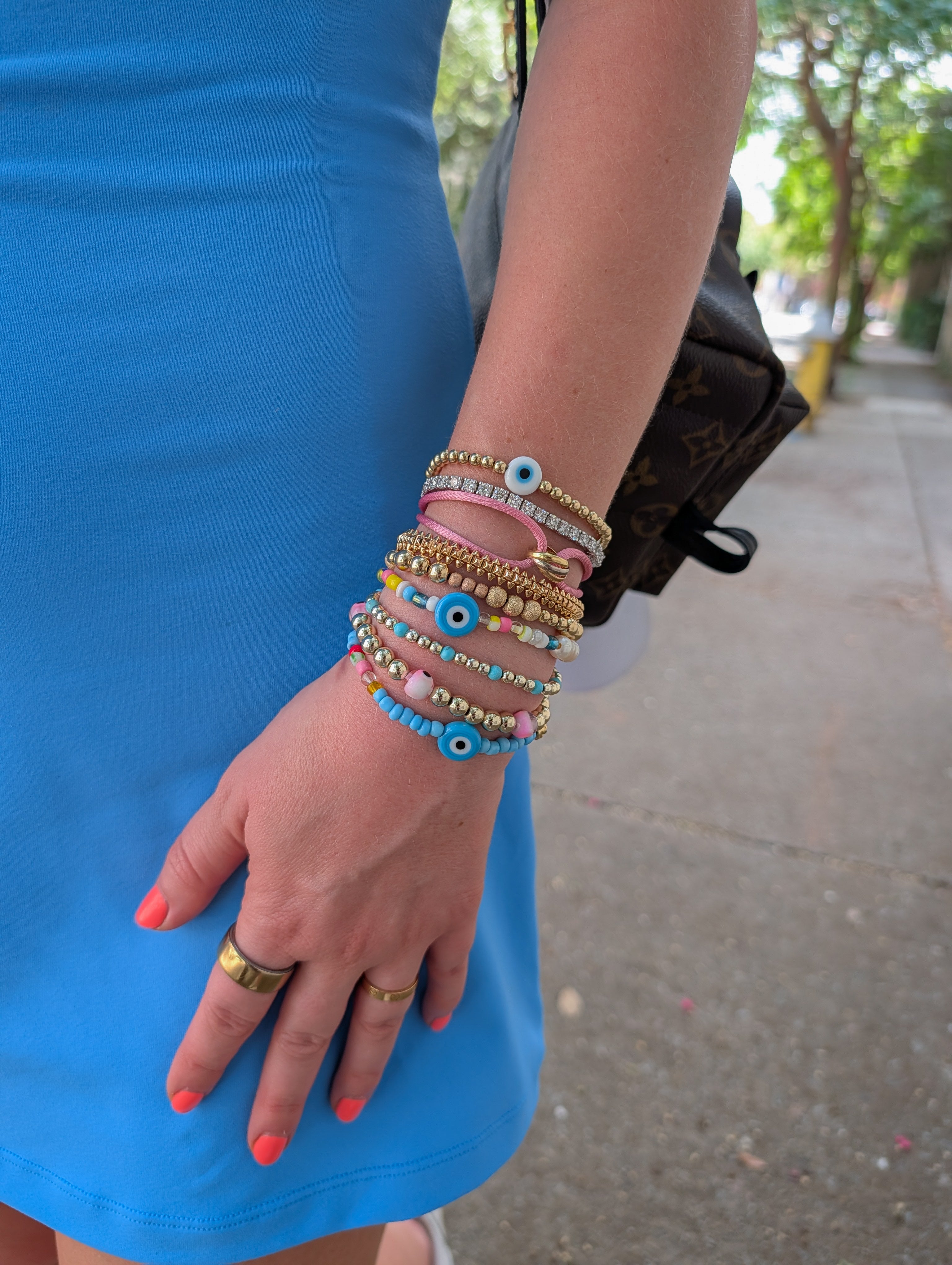 Beaded Evil Eye Bracelet - Protection Bracelet (Multi Colors)